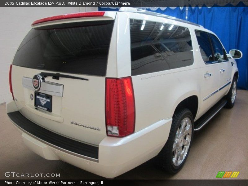 White Diamond / Cocoa/Cashmere 2009 Cadillac Escalade ESV AWD