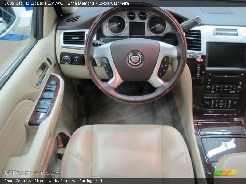 White Diamond / Cocoa/Cashmere 2009 Cadillac Escalade ESV AWD