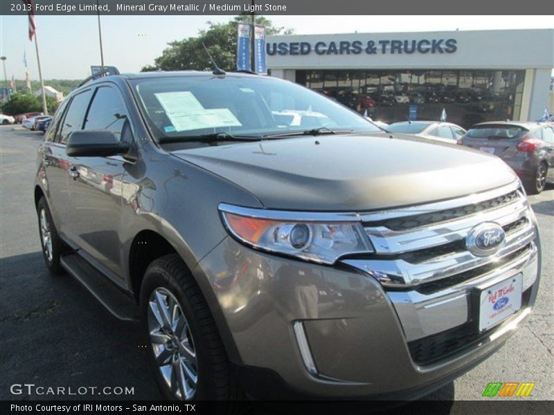 Mineral Gray Metallic / Medium Light Stone 2013 Ford Edge Limited