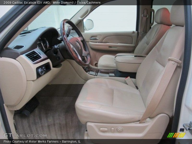 White Diamond / Cocoa/Cashmere 2009 Cadillac Escalade ESV AWD