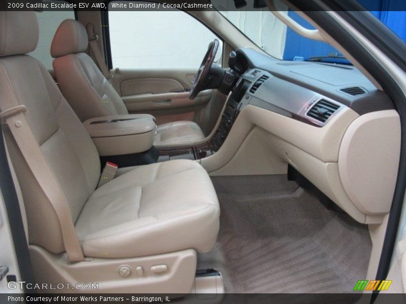 White Diamond / Cocoa/Cashmere 2009 Cadillac Escalade ESV AWD
