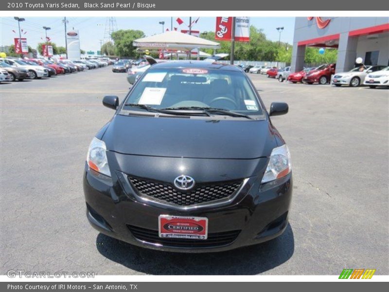 Black Sand Pearl / Bisque 2010 Toyota Yaris Sedan