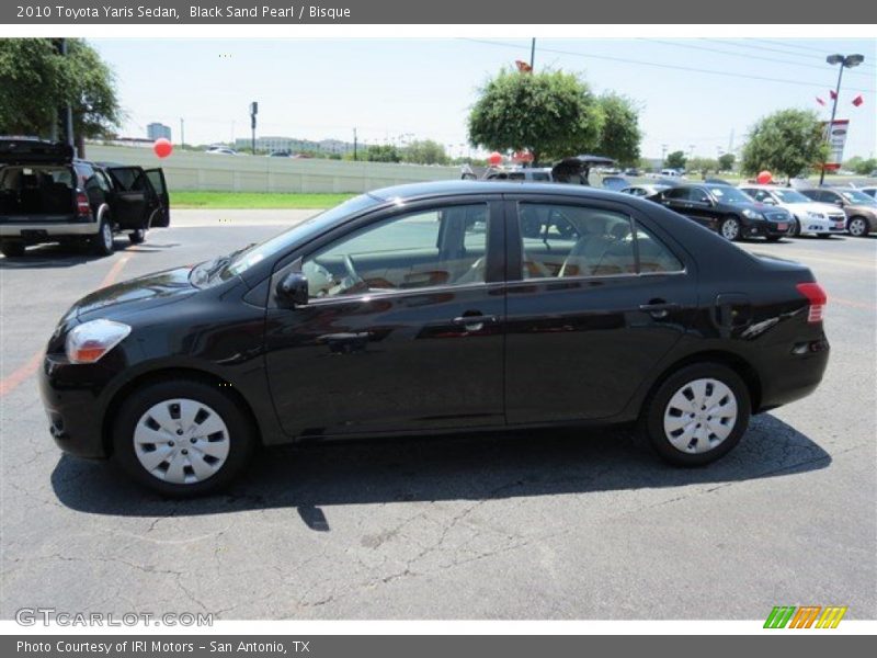 Black Sand Pearl / Bisque 2010 Toyota Yaris Sedan