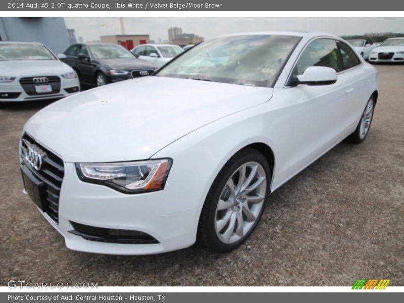 Ibis White / Velvet Beige/Moor Brown 2014 Audi A5 2.0T quattro Coupe