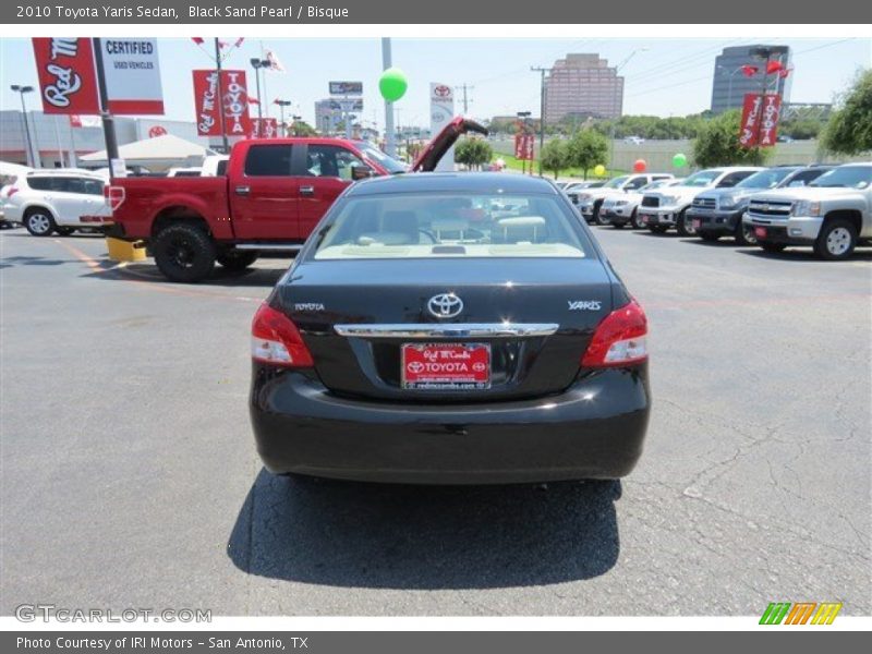 Black Sand Pearl / Bisque 2010 Toyota Yaris Sedan
