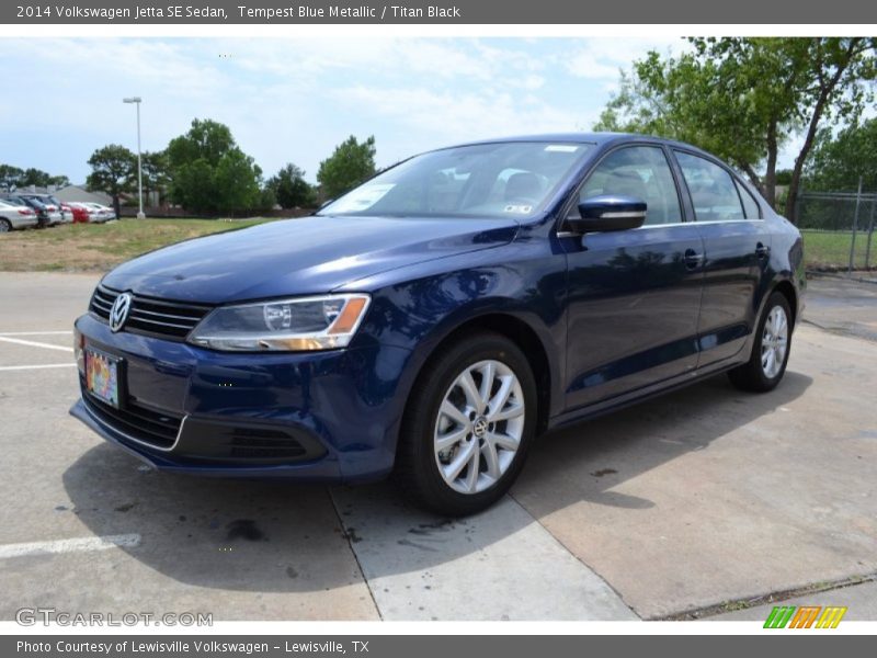 Tempest Blue Metallic / Titan Black 2014 Volkswagen Jetta SE Sedan