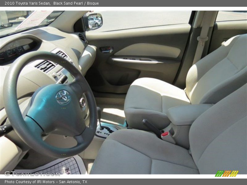 Black Sand Pearl / Bisque 2010 Toyota Yaris Sedan