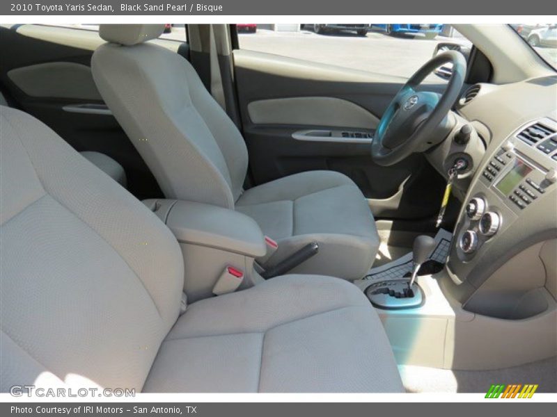 Black Sand Pearl / Bisque 2010 Toyota Yaris Sedan