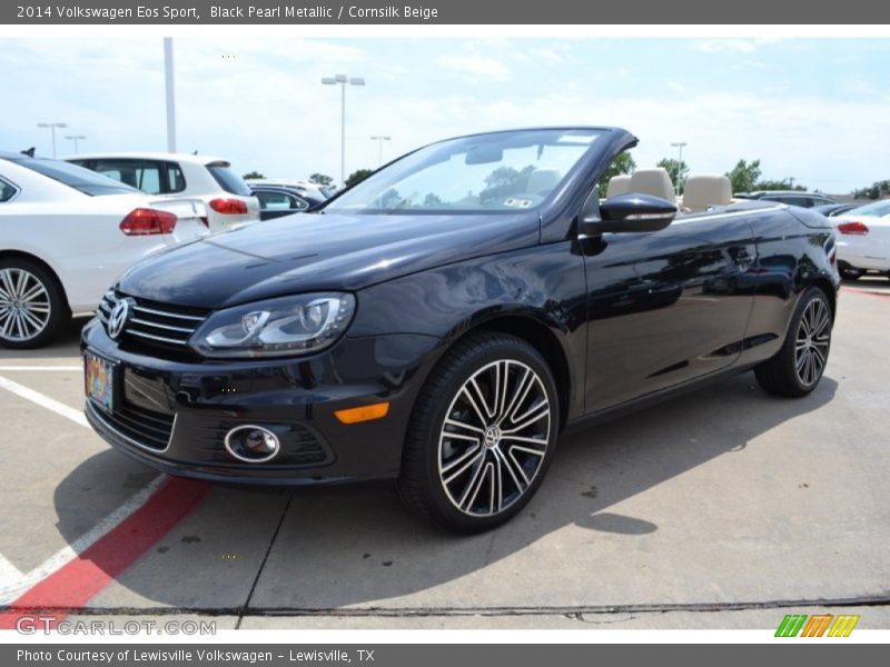 Black Pearl Metallic / Cornsilk Beige 2014 Volkswagen Eos Sport