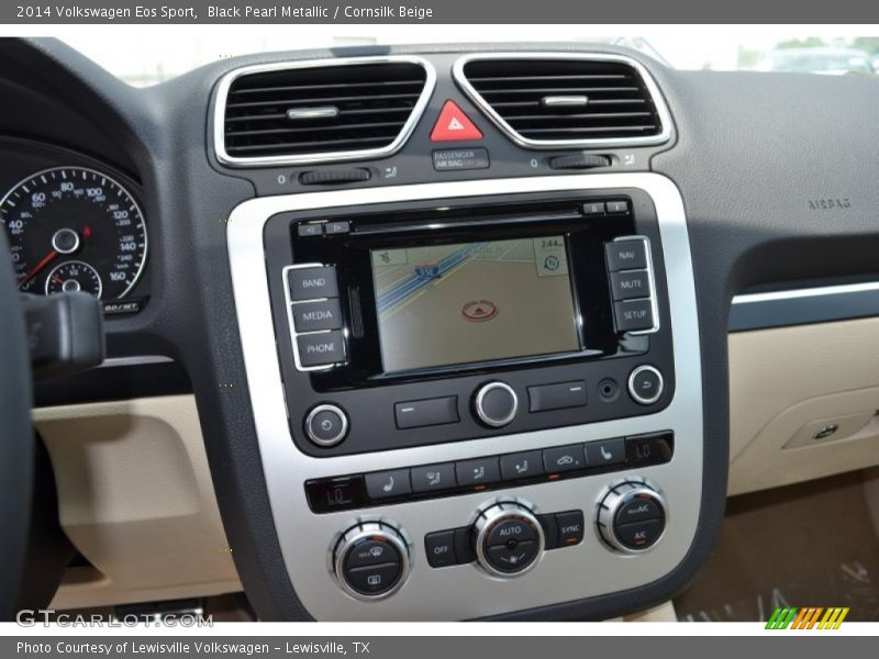 Black Pearl Metallic / Cornsilk Beige 2014 Volkswagen Eos Sport