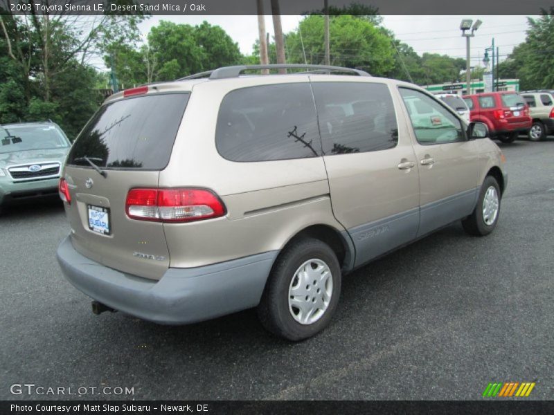 Desert Sand Mica / Oak 2003 Toyota Sienna LE