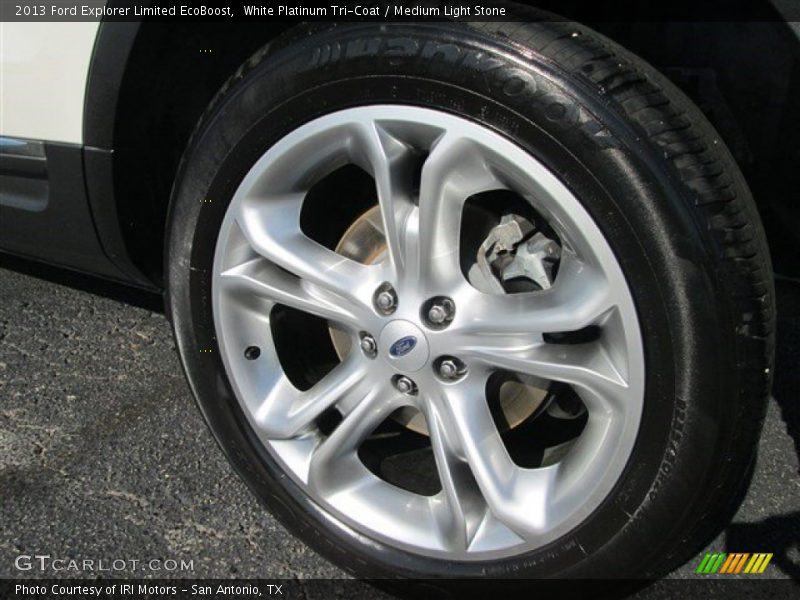 White Platinum Tri-Coat / Medium Light Stone 2013 Ford Explorer Limited EcoBoost