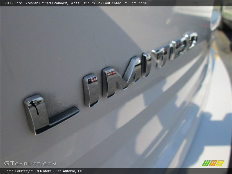 White Platinum Tri-Coat / Medium Light Stone 2013 Ford Explorer Limited EcoBoost