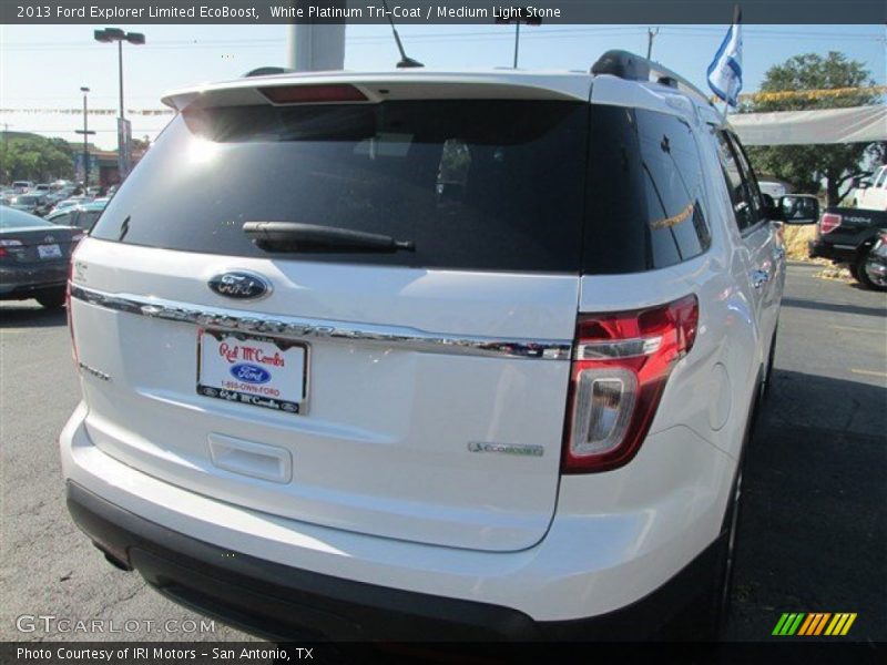 White Platinum Tri-Coat / Medium Light Stone 2013 Ford Explorer Limited EcoBoost