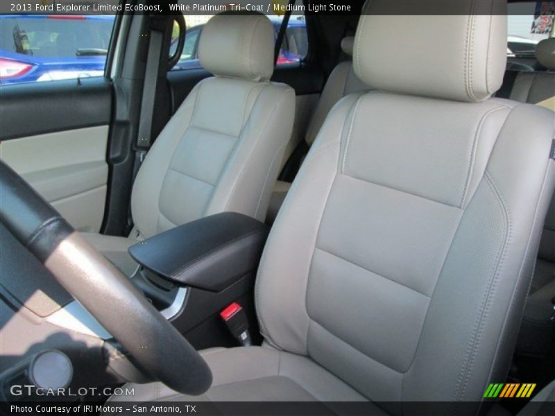 White Platinum Tri-Coat / Medium Light Stone 2013 Ford Explorer Limited EcoBoost