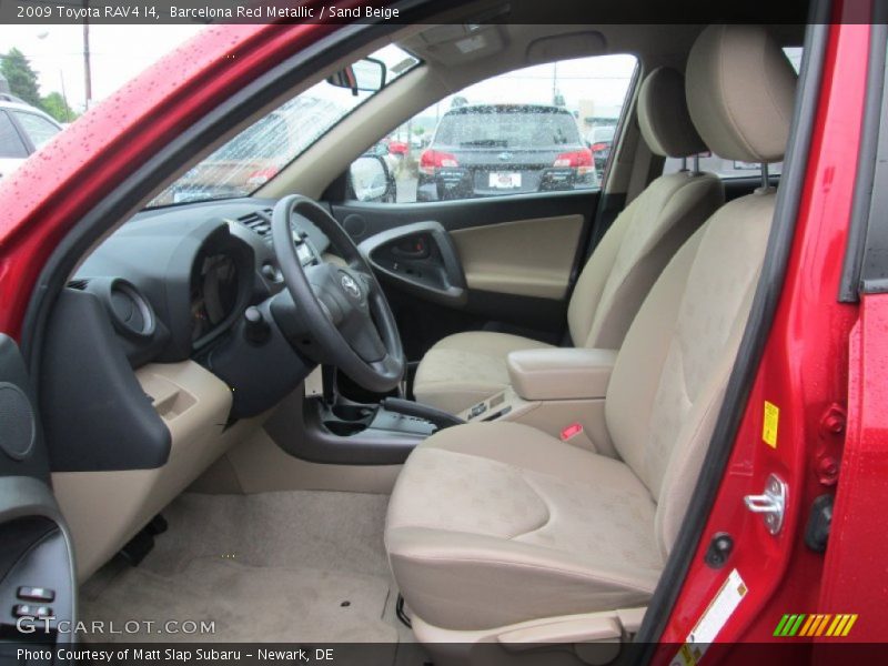 Front Seat of 2009 RAV4 I4