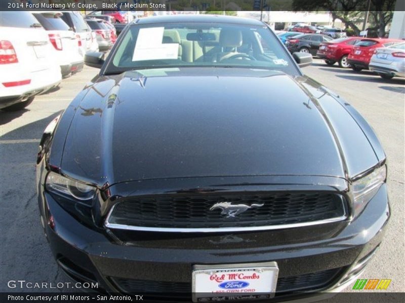 Black / Medium Stone 2014 Ford Mustang V6 Coupe