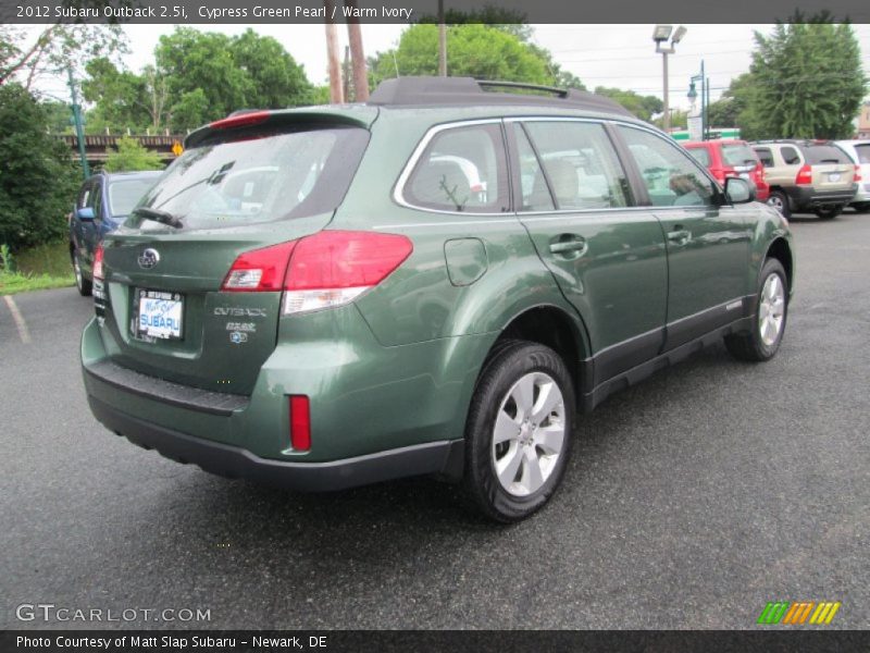 Cypress Green Pearl / Warm Ivory 2012 Subaru Outback 2.5i