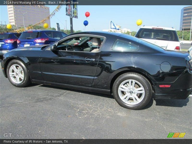 Black / Medium Stone 2014 Ford Mustang V6 Coupe