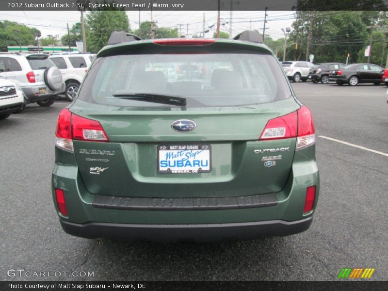 Cypress Green Pearl / Warm Ivory 2012 Subaru Outback 2.5i