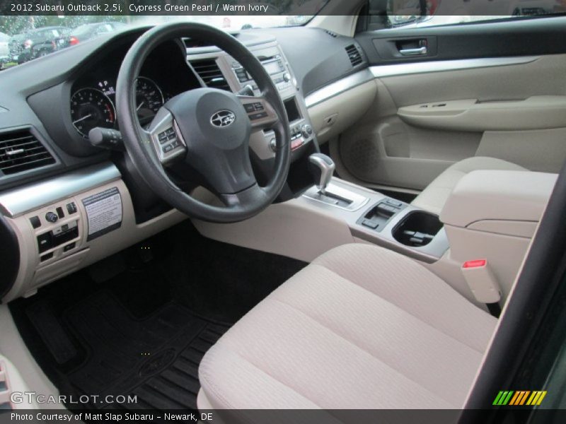 Cypress Green Pearl / Warm Ivory 2012 Subaru Outback 2.5i