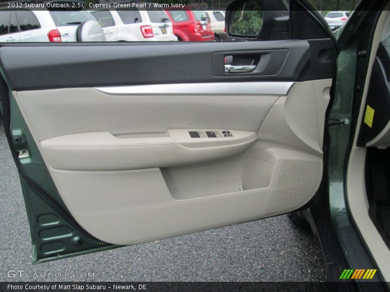 Cypress Green Pearl / Warm Ivory 2012 Subaru Outback 2.5i