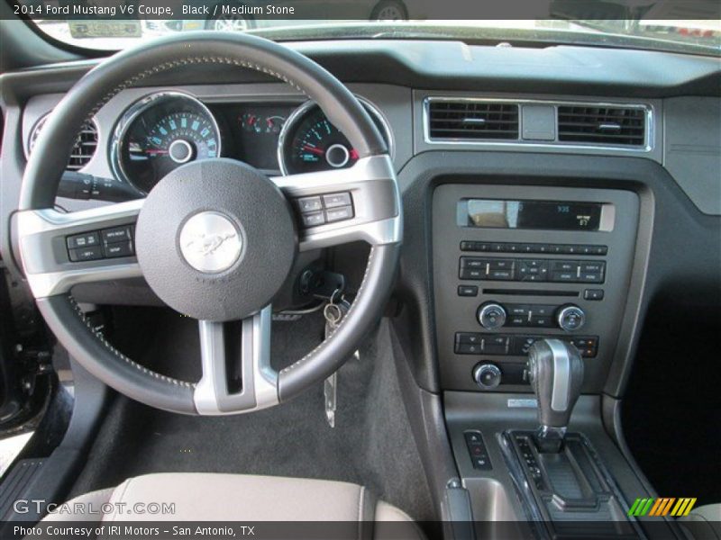 Black / Medium Stone 2014 Ford Mustang V6 Coupe