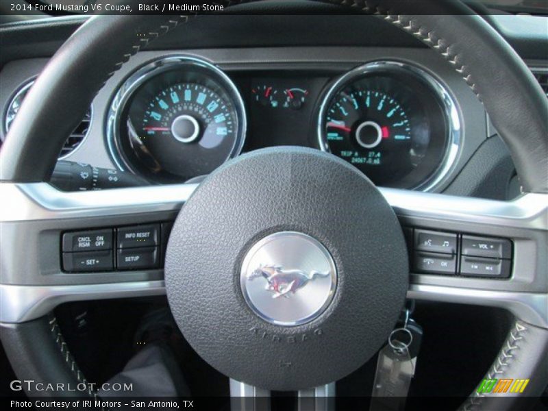Black / Medium Stone 2014 Ford Mustang V6 Coupe