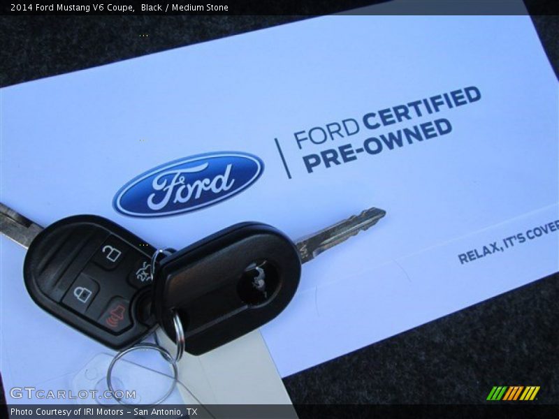 Black / Medium Stone 2014 Ford Mustang V6 Coupe