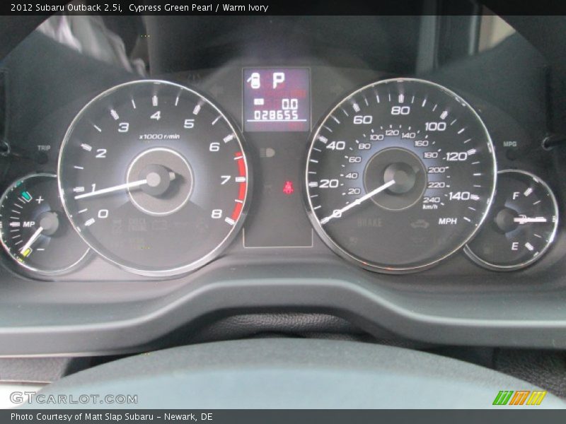 Cypress Green Pearl / Warm Ivory 2012 Subaru Outback 2.5i