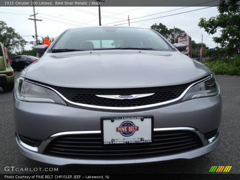 Billet Silver Metallic / Black 2015 Chrysler 200 Limited
