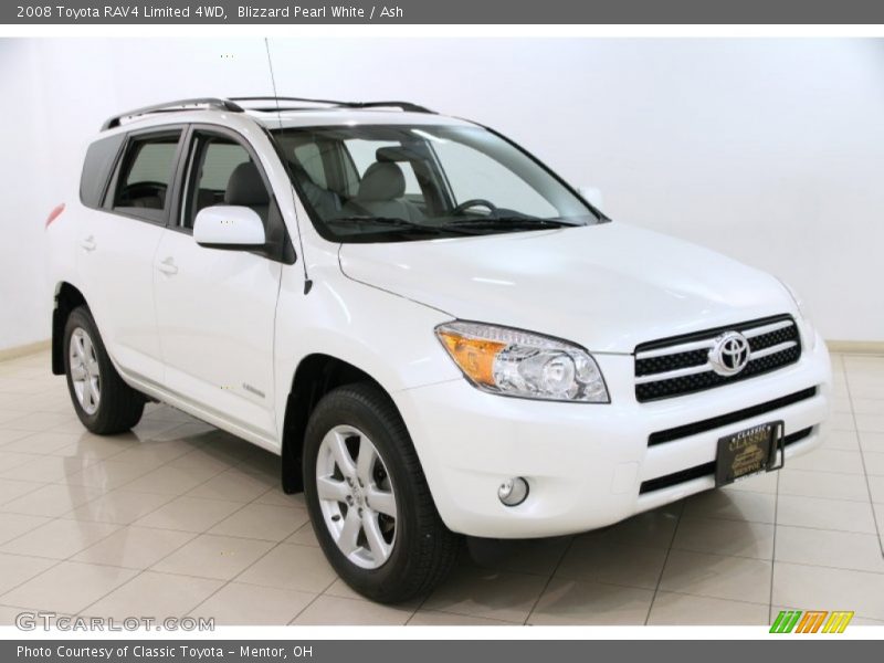 Blizzard Pearl White / Ash 2008 Toyota RAV4 Limited 4WD