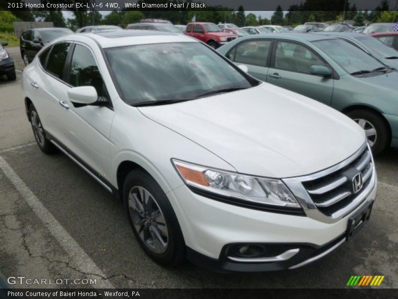 White Diamond Pearl / Black 2013 Honda Crosstour EX-L V-6 4WD