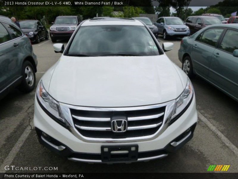 White Diamond Pearl / Black 2013 Honda Crosstour EX-L V-6 4WD