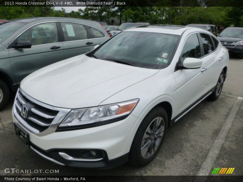 White Diamond Pearl / Black 2013 Honda Crosstour EX-L V-6 4WD
