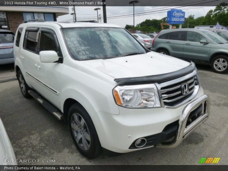 White Diamond Pearl / Black 2013 Honda Pilot Touring 4WD