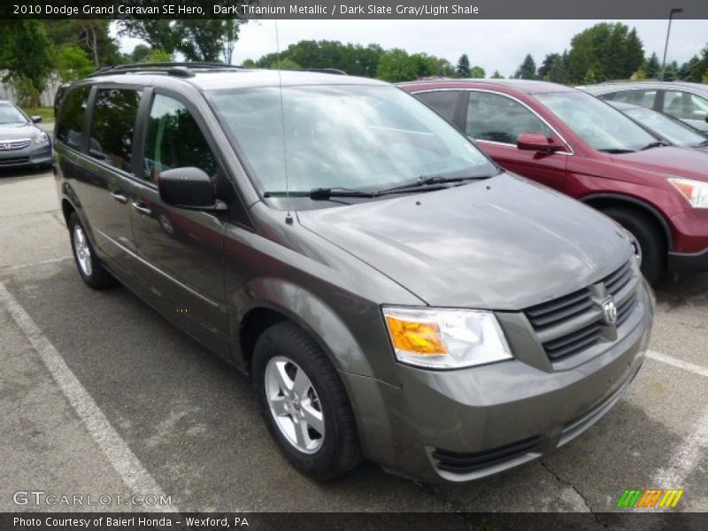Dark Titanium Metallic / Dark Slate Gray/Light Shale 2010 Dodge Grand Caravan SE Hero