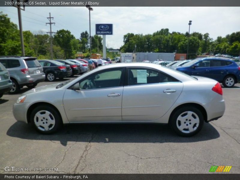 Liquid Silver Metallic / Ebony 2007 Pontiac G6 Sedan