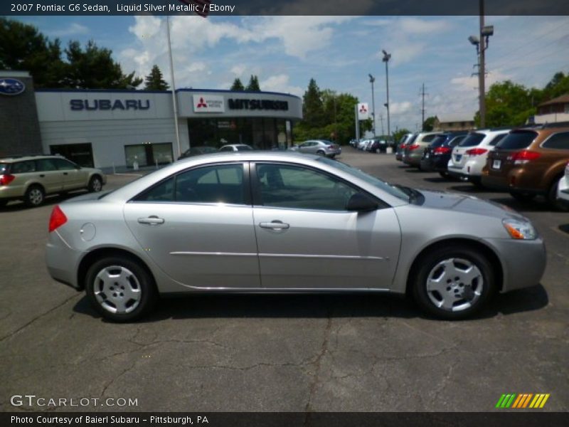 Liquid Silver Metallic / Ebony 2007 Pontiac G6 Sedan