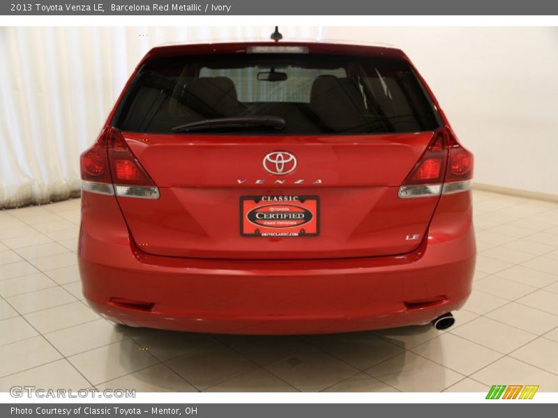 Barcelona Red Metallic / Ivory 2013 Toyota Venza LE