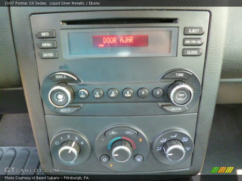 Liquid Silver Metallic / Ebony 2007 Pontiac G6 Sedan