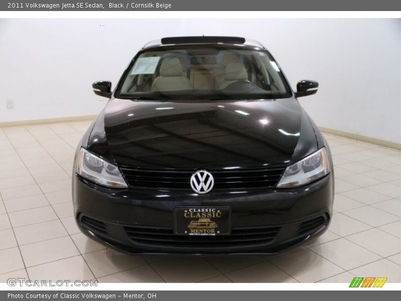 Black / Cornsilk Beige 2011 Volkswagen Jetta SE Sedan