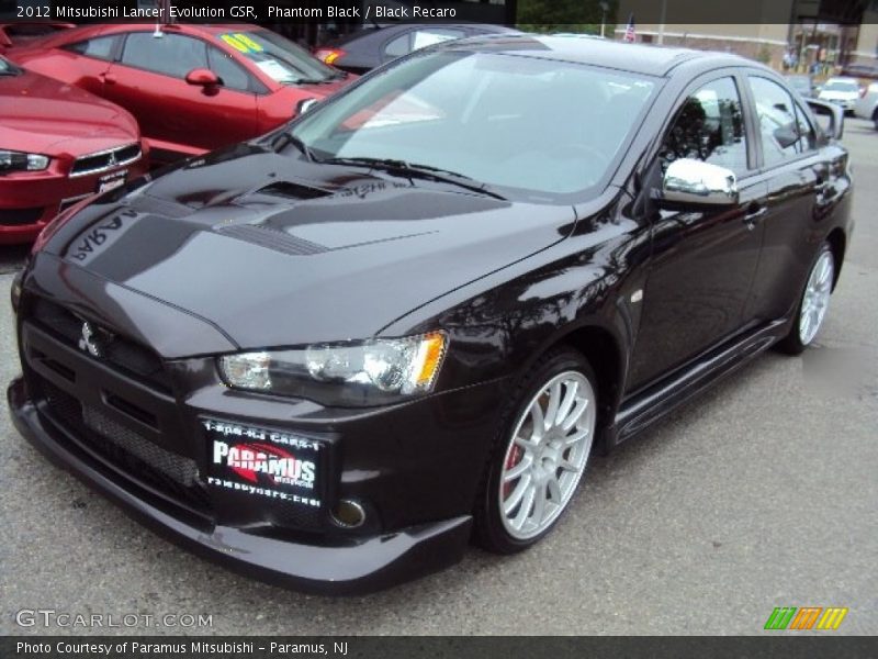 Phantom Black / Black Recaro 2012 Mitsubishi Lancer Evolution GSR