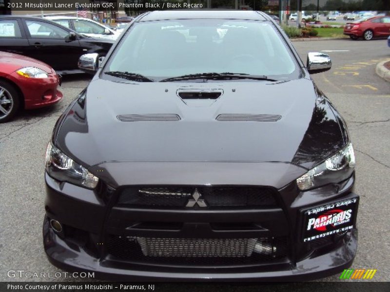 Phantom Black / Black Recaro 2012 Mitsubishi Lancer Evolution GSR
