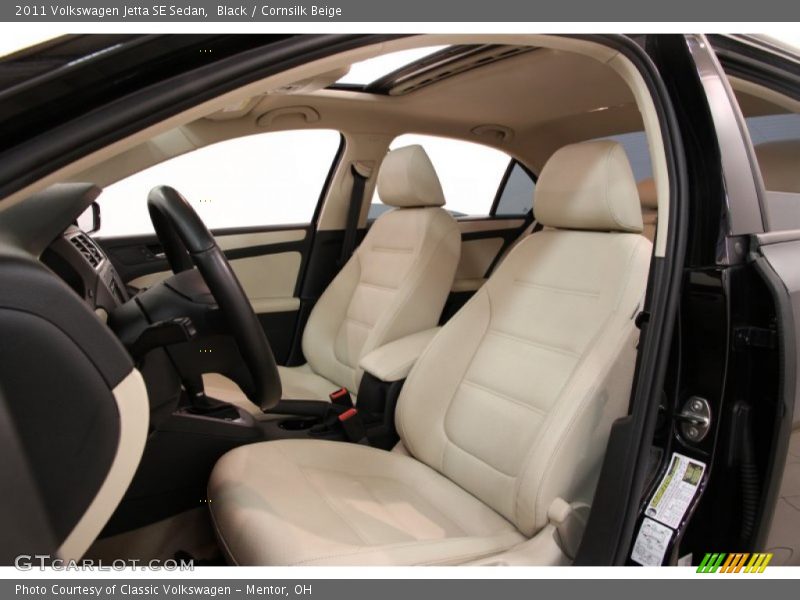 Black / Cornsilk Beige 2011 Volkswagen Jetta SE Sedan