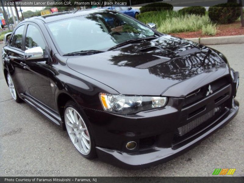 Phantom Black / Black Recaro 2012 Mitsubishi Lancer Evolution GSR