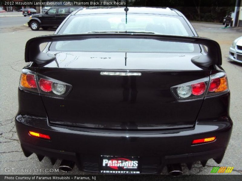 Phantom Black / Black Recaro 2012 Mitsubishi Lancer Evolution GSR