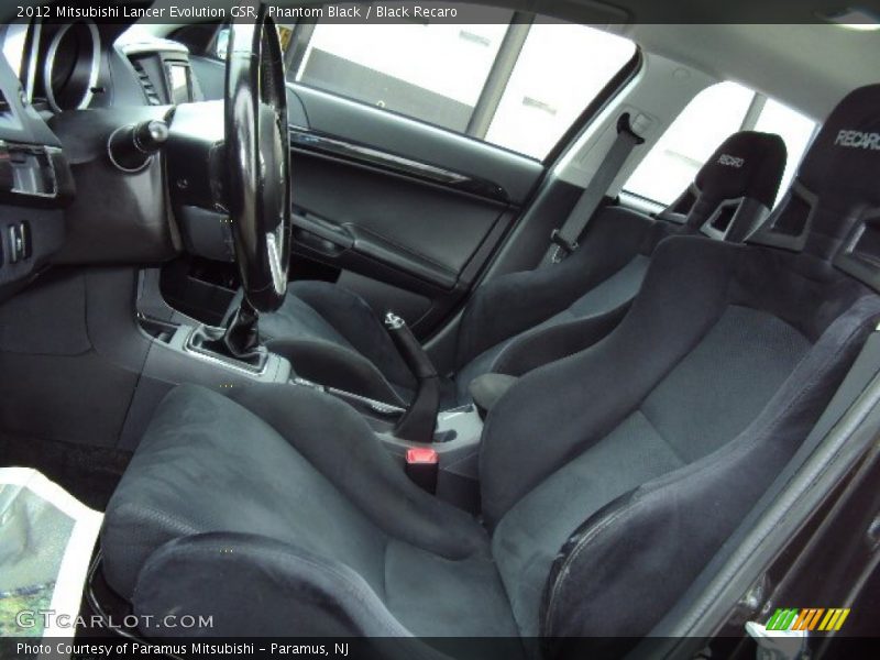  2012 Lancer Evolution GSR Black Recaro Interior