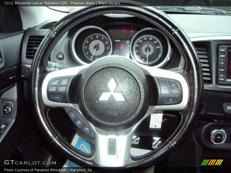 Phantom Black / Black Recaro 2012 Mitsubishi Lancer Evolution GSR