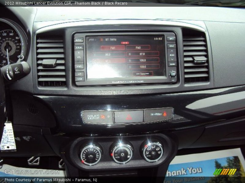 Phantom Black / Black Recaro 2012 Mitsubishi Lancer Evolution GSR